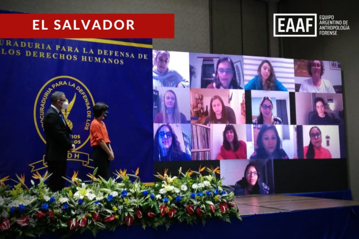 La Procuraduría para la Defensa de los Derechos Humanos de El Salvador entregó al EAAF el Premio Nacional a la Promoción y Defensa de los Derechos Humanos 2020.