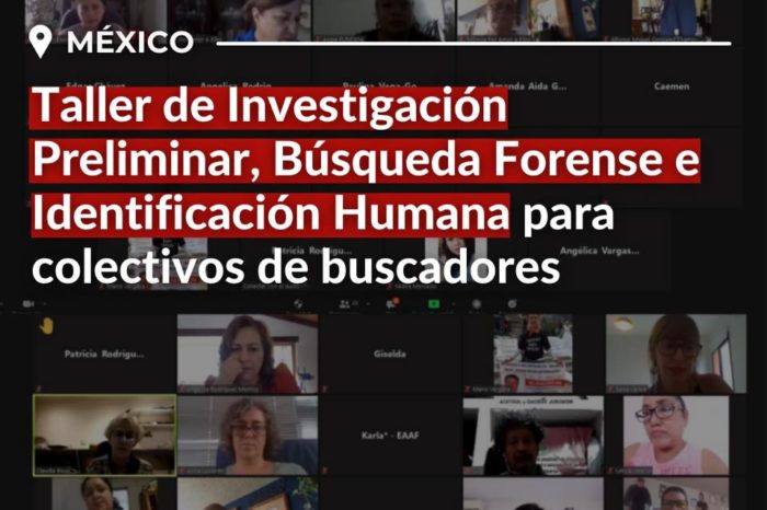 Taller de investigación preliminar, búsqueda forense e identificación humana destinado a colectivos de buscadores